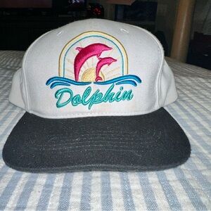 Pink Dolphin Snapback Hat White Black Flat Brim Embroidered‎ Streetwear Cap